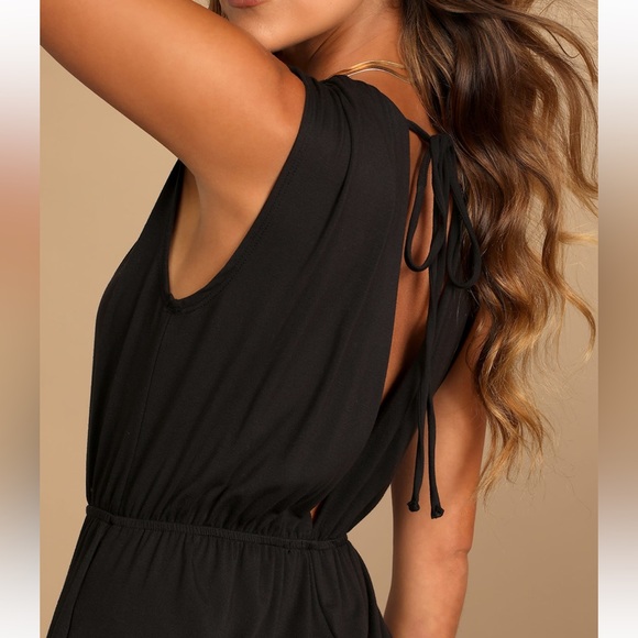 BRAND NEW! Cool to be Casual Black Sleeveless Jogger Jumpsuit - Picture 3 of 4